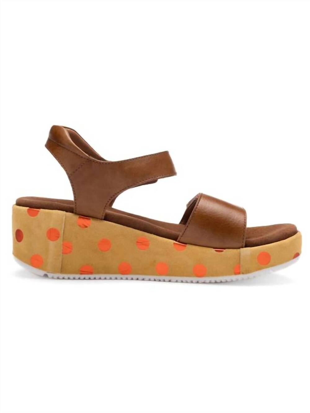 NEW ARA women's rosepetal platform sandal in cognac/orange
